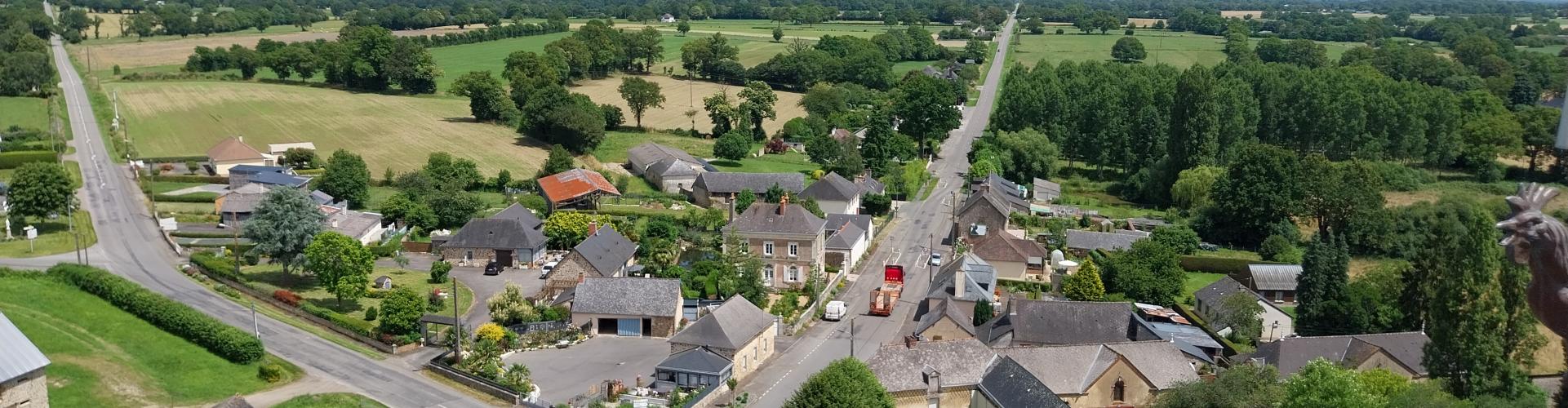 Vue aérienne rue de Normandie et rue du Maine